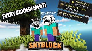 We Played Skyblock And Completed Every Achievment! (Not Really)