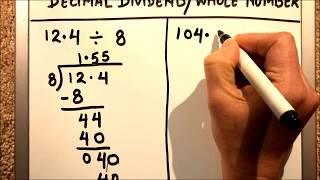 How to divide decimals with whole numbers / dividing decimals with whole numbers