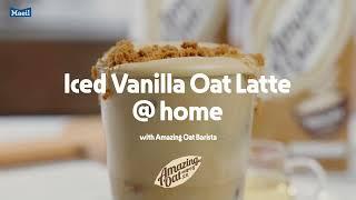 [Maeil Amazing Oat] Iced Vanilla Oat Latte at home with Amazing Oat Barista