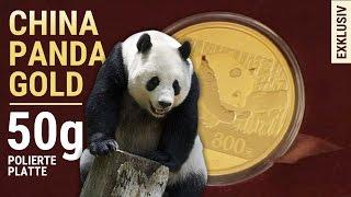 GOLD mit Wertsteigerung - 50g CHINA PANDA 2016 PP (inkl. Box & Zertifikat) - Für Anleger & Sammler