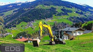 Feldwegsanierung am Berg mit 8tonnen Kettenbagger Wacker EZ80