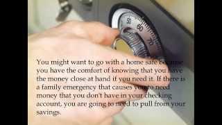 Bank safety deposit box or home safe