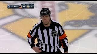 Evgeni Malkin gets game misconduct vs Flyers, refs did not see Flyers high-sticking (2 apr 2023)