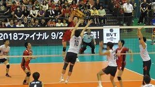 Yuki Ishikawa, Yuji Nishida, Japan vs South Korea 2018 International friendly match 2nd set