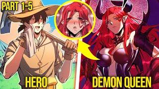 He is Just a Simple Farmer But a Demon Queen Falls in Love With Him Part 1-5 | Manhwa Recap