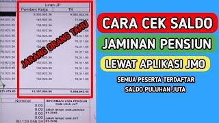 CARA CEK SALDO JAMINAN PENSIUN BPJS KETENAGAKERJAAN TERBARU || JPN