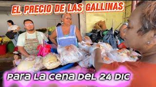 El Costo de las Gallinas  Para La cena  Navideña en Los Mercados de Santa Ana