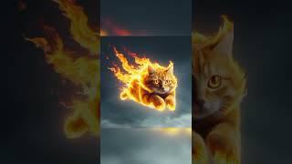 Hero cat | With fiery might, the cat saved the city | #shorts #cat #trending #aiart