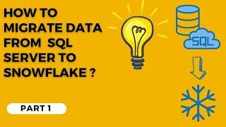 Data Migration Part 1 : Migrate Data from On Prem SQL to Snowflake !