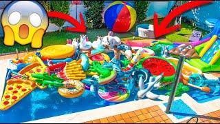 LLENAMOS LA PISCINA DE TODOS LOS HINCHABLES !! MUY ÉPICO !! Makiman