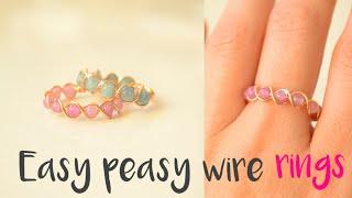 DIY How to make EASY WIRE RINGS