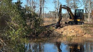 CAT 306 1100 lb Counterweight Install Mulching Excavator @Shearex #machine #mulchermafia