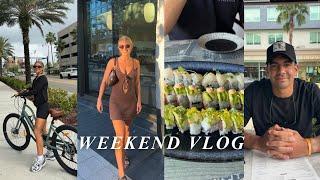 HOME VLOG: hanging with girl friends, sister time, date nights, bike rides + Sunday groceries !!