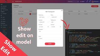 Show data on model edit for update training Laravel 8 | HR System Management