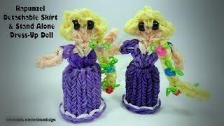 Rainbow Loom Princess Rapunzel Charm/Action Figure - Detachable Skirt & Standing Doll - Gomitas