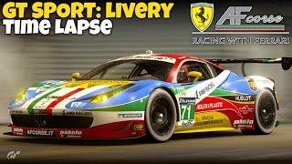 GT SPORT: AF Corse Ferrari 458 GTE (2015) - Livery Time Lapse