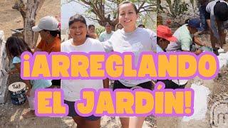 Arreglando el jardín, ni las piedras se nos escaparon/mariajessica🫶 #blog #familia #friend #mexico