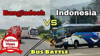 Bangladesh vs Indonesian bus drivers | Bangladeshi bus driver skills | by bus highlights