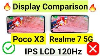 Realme 7 5g vs poco x3 display comparison indepth review