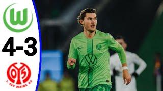 Wolfsburg vs Mainz (4-3) Jonas Wind Goal, All Goals and Extended Highlights