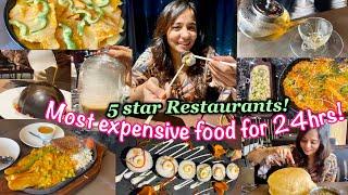 I only ate Expensive Food for 24hrs || 5star Bill went out of the BUDGET