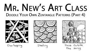 How to Doodle Your Own Zentangle Patterns (Part 4: Thinking 3D) - Step by Step Drawing Tutorial