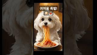 말티즈의 파스타 먹방! 귀여움 폭발!  #cute