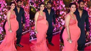 3rd Time Pregnant Kajol Flaunting her Baby Bump with husband Ajay Devgan