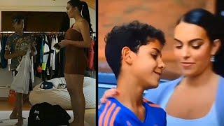 Complicity between the fiancée and the eldest son of Cristiano Ronaldo CR7  #georgina #cristianinho