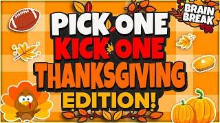 Pick One, Kick One - Fall Brain Break  Thanksgiving Games For Kids | Just Dance | GoNoodle