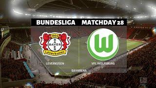 BAYER LEVERKUSEN VS WOLFSBURG(27th May 2020) - (Matchday 28 PREDICTION) - Full Match Gameplay