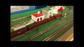 Joe's S Gauge Tuscan K 4 pulling a PRR passenger train on the ACSG S scale layout