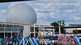 EPCOT Construction Update March 2023 - Communicore Hall & Plaza, Moana | Walt Disney World Florida