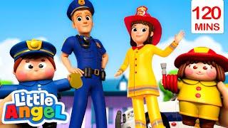 If I Were a Firefighter or Policeman: Kid-Friendly Adventures! | Little Angel | Kids TV Shows