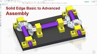 Solid Edge Basic to Advanced Assembly | Transmission to Distant Shafts by Bevel Gear Drive Mechanism