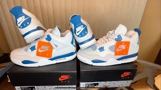 Unboxing Jordan 4 Military (Industrial) Blue 2024 Real vs Fake