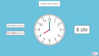 Die Uhr lernen - volle Stunden - Teil 1 - Klasse 1