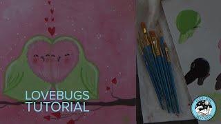 Kids Painting Tutorial: Lovebirds