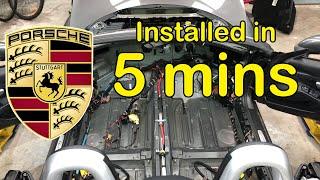 Installing the interior of a modern Porsche