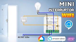 Mini interruptor WiFi compatible Tuya Smart Life con control remoto 