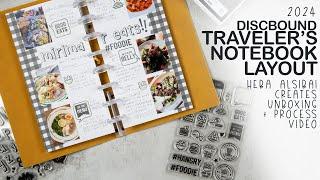 Traveler's Notebook Layout 2024 | Heba Alsibai Creates Unboxing + Process Video