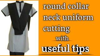 Full  collor neck uniform cutting//uniform dress cutting//shivakasi corner