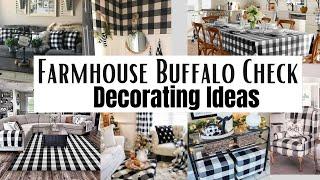 Rustic Farmhouse Buffalo Check Decorating Ideas