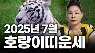 2025년 을사년 양력 7월 호랑이띠 운세 | 98년생 86년생 74년생 62년생