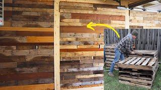 Building An Accent Wall From Old Pallets