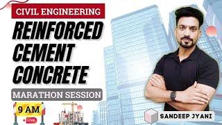 Marathon Session | Design of Concrete Structures for CIVIL Engineering Exams #sandeepjyani