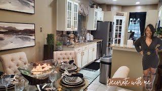 2023 KITCHEN TOUR KITCHEN[DECORATE WITH ME]Kitchen Decorating Ideas[Black White& Gold Decor Styling