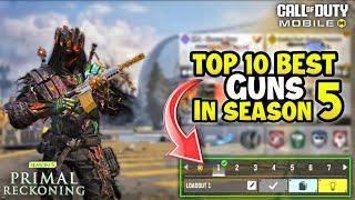 Top 10 Best Guns in Season 5 CODM 2025 | Gunsmith Loadout/Class Setup | Cod Mobile