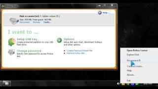 Create a Rohos Mini Drive USB Password protected disk partition tutorial