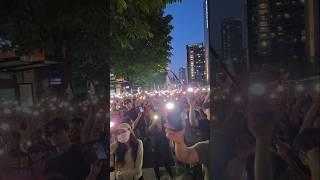 한마음으로 윤석열 대통령 부부를 응원하는 시민들의 감동의 때창